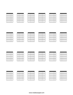 Blank Guitar Chord Sheet