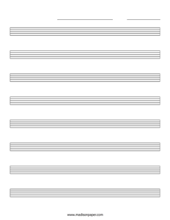 Blank Manuscript Paper