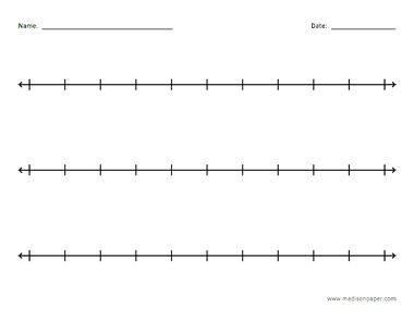 Blank Number Line With Tick Marks